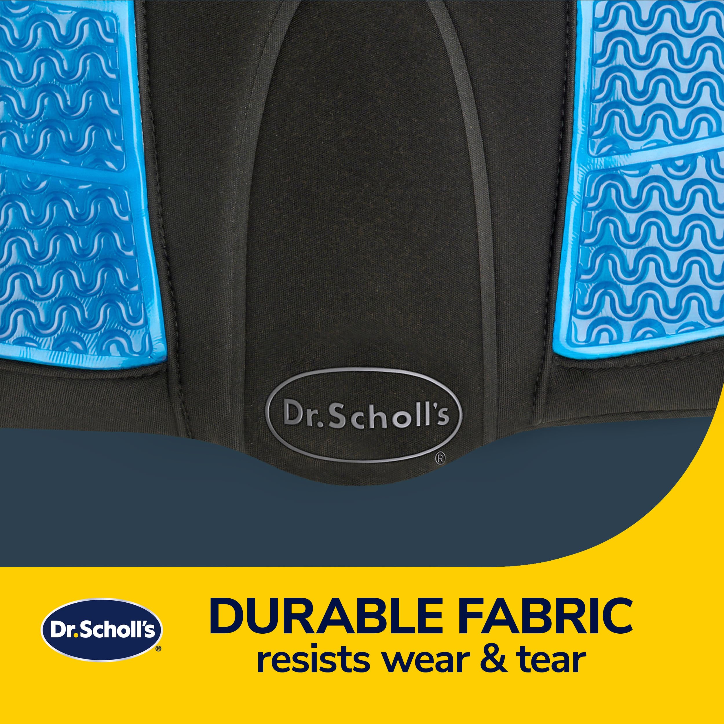 Dr. Scholl's textured surface close-up highlighting cooling gel benefit