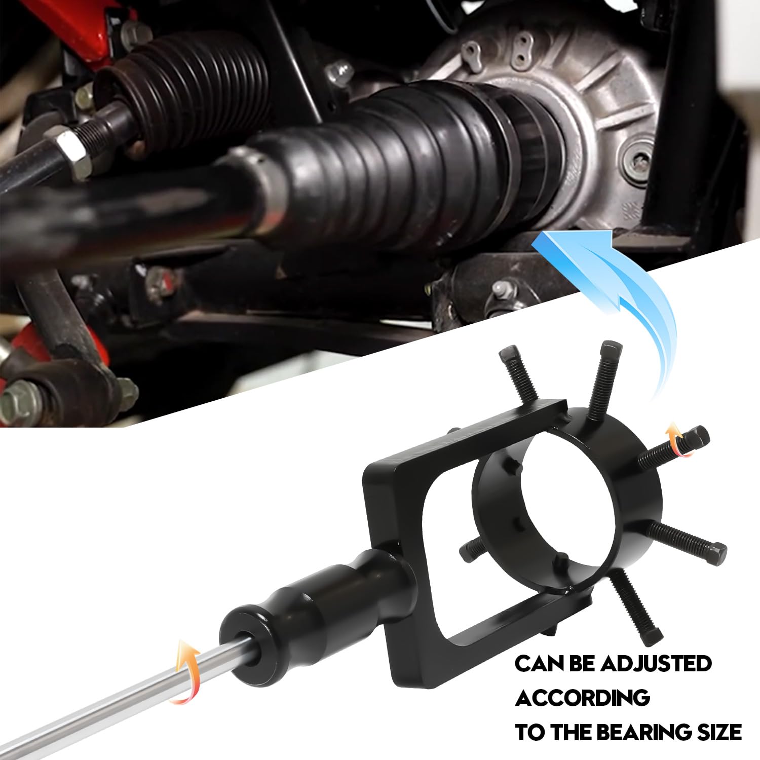 Draviple slide hammer close-up highlighting hardened steel shaft and ergonomic handle for controlled impacts