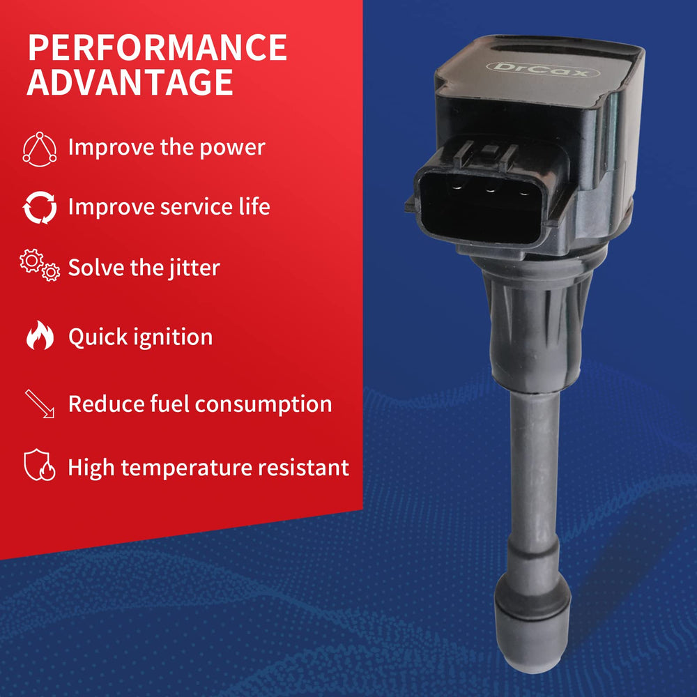 DrCax ignition coil close-up of coil body highlighting durable construction