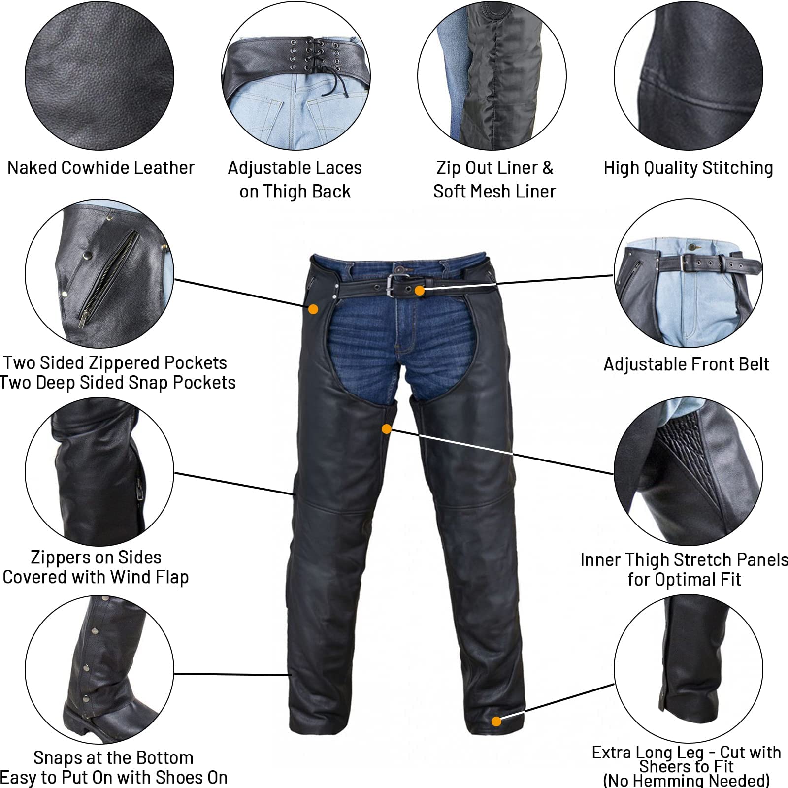 Dream Apparel close-up cowhide texture highlighting durable abrasion resistance