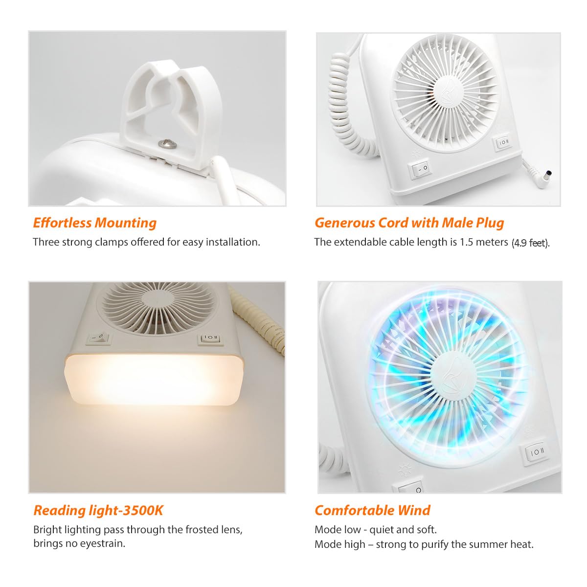 Dream lighting fan motor detail highlighting thermal protection for reliable ventilation