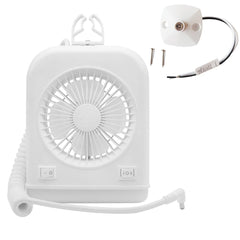 Dream lighting front view mounted showing compact fan and light offering space-saving comfort