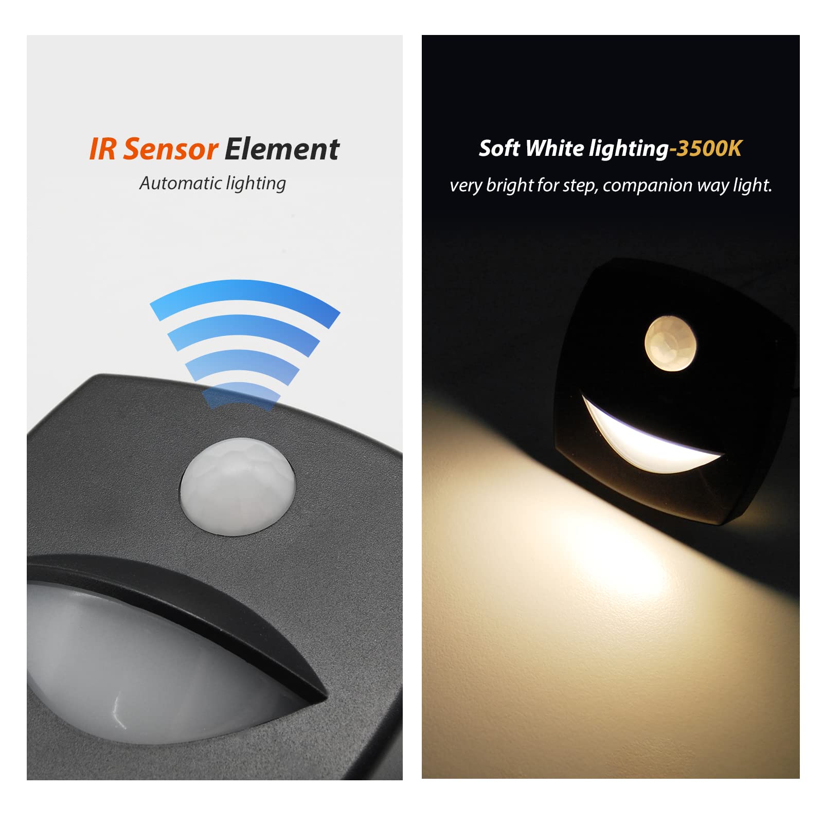 Dream lighting close-up of PIR sensor showing reliable motion detection feature