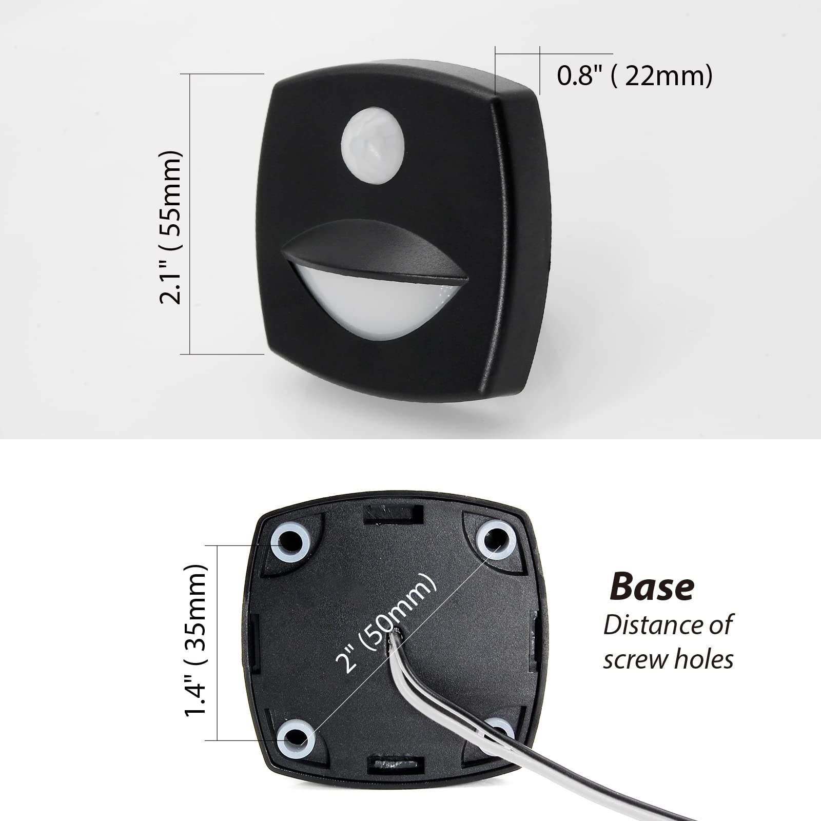 Dream lighting wiring detail with labeled black positive and white negative for easy install