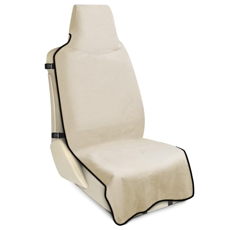DREAMANIA front seat cover full view showing tan protection and cleanliness