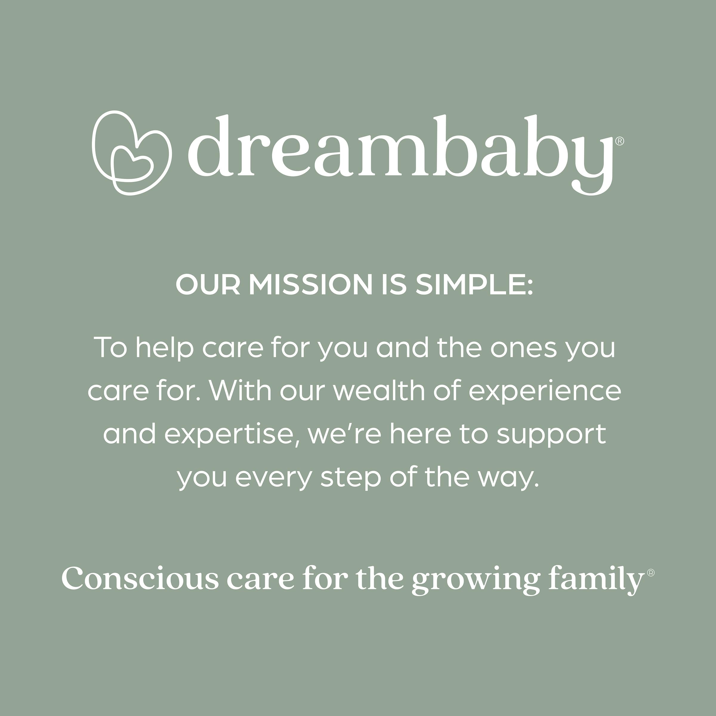 Dreambaby label and wipe-clean material close-up for quick maintenance