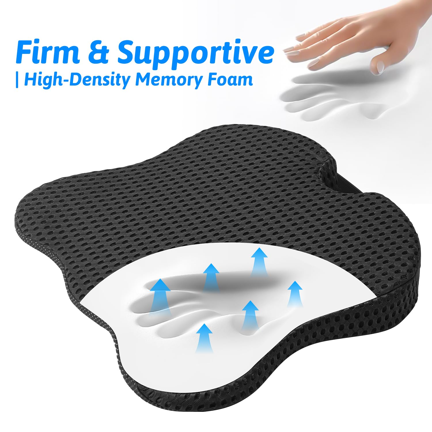 Dreamer Car non-slip rubber base detail keeping cushion securely in place