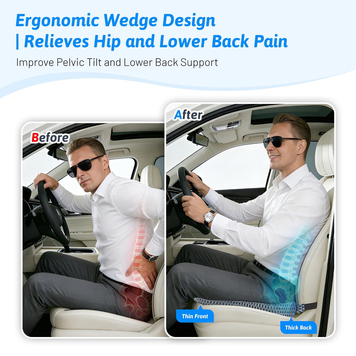 Dreamer Car installed in an SUV seat showing improved driver sightlines