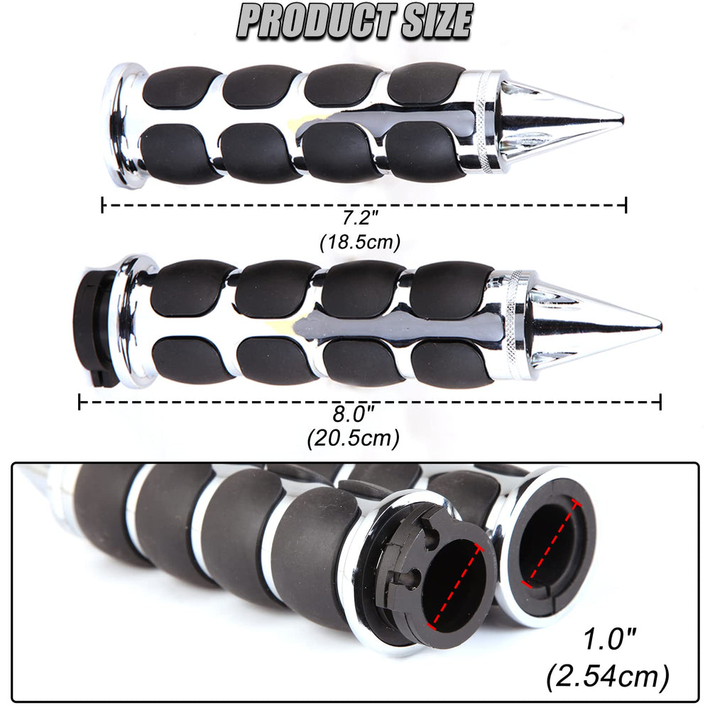 DREAMIZER chrome spiked head close-up highlighting corrosion-resistant finish and flair