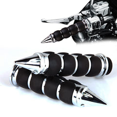 DREAMIZER front view of full grip pair showing chrome and rubber contrast for style