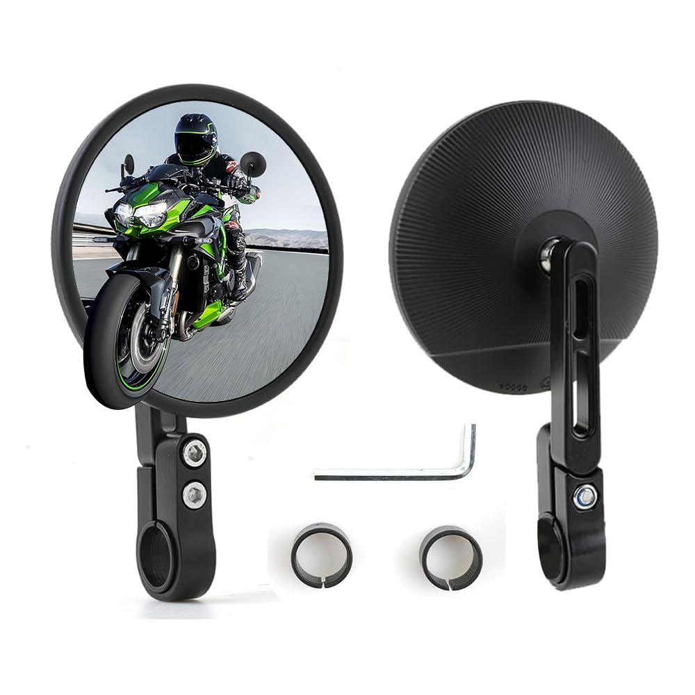 DREAMIZER front view of 4-inch round mirror showing clear rear benefit