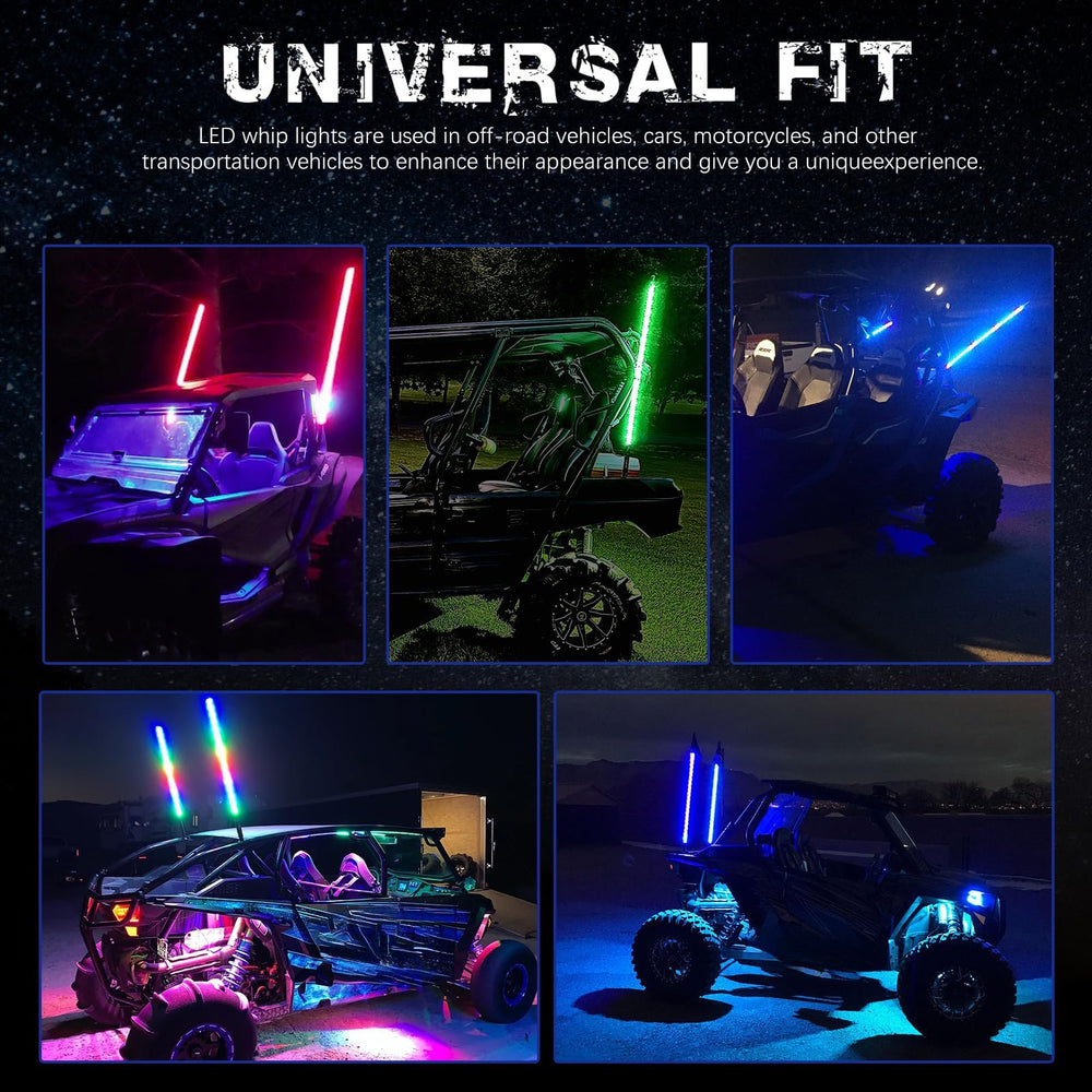 DREAMIZER whips lighting a night trail showing increased safety and eye-catching visuals