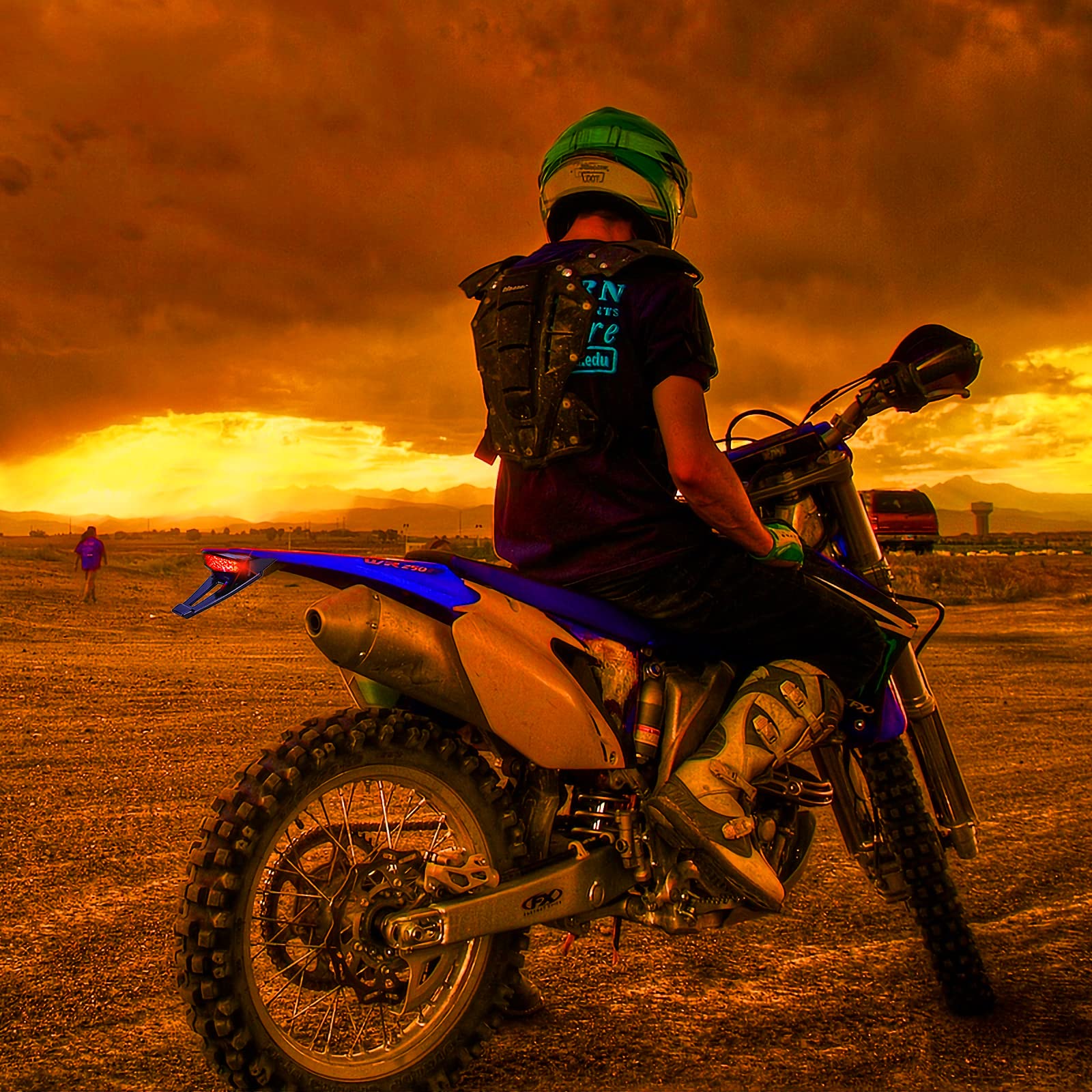DREAMIZER rear fender in mud lifestyle shot demonstrating waterproof durability and performance