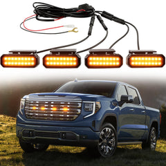 DREAMOTOR front grille full view showing amber accent lights and visual impact