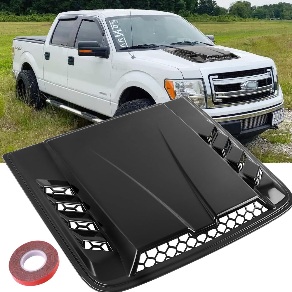DREAMOTOR front view hood scoop showing aggressive styling and improved airflow