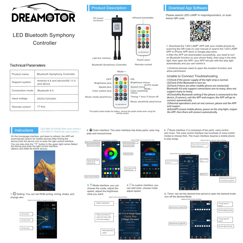 DREAMOTOR whip lights on a night trail synced to music for dynamic effect