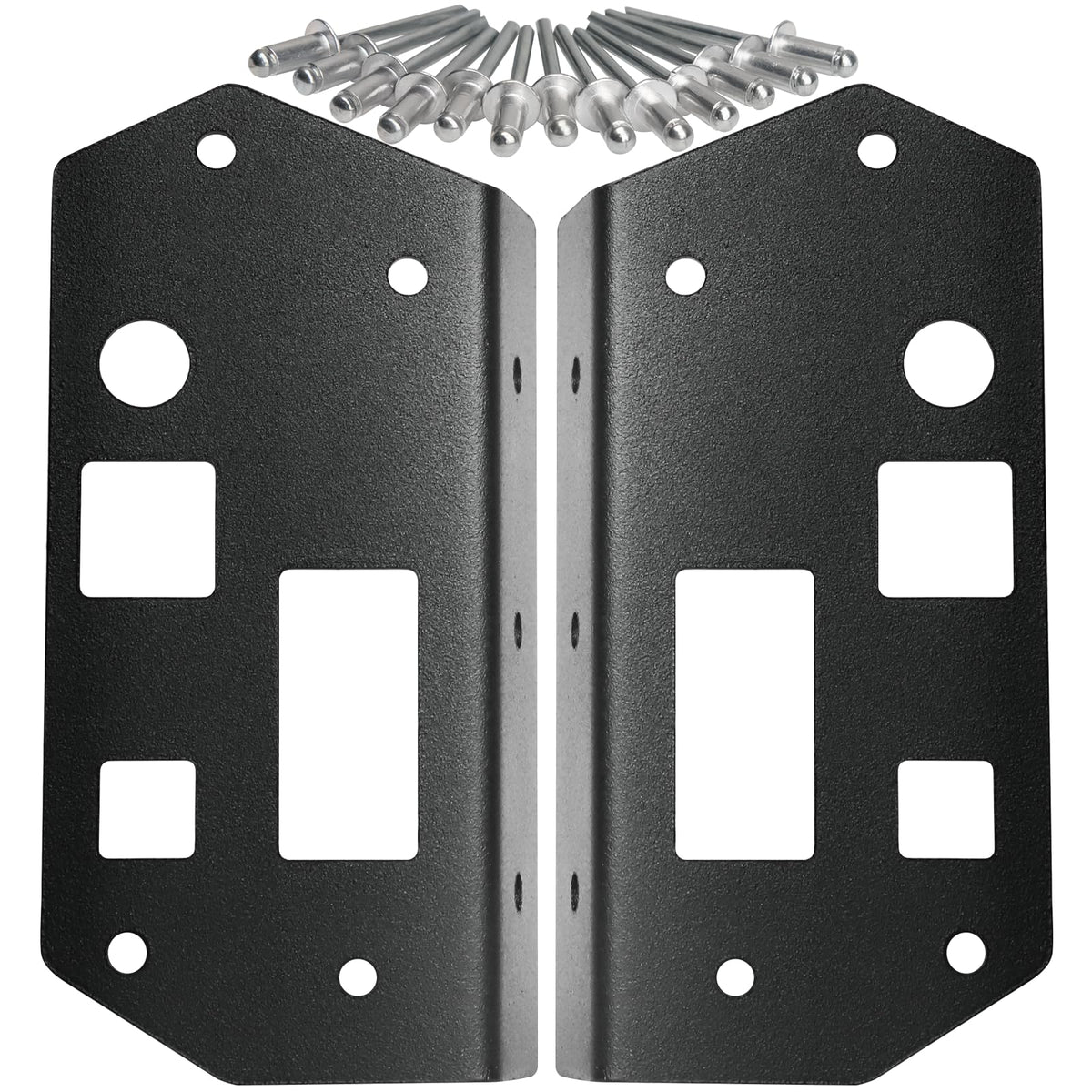 Drieaco front view of reinforcement plates showing fit and finish benefit