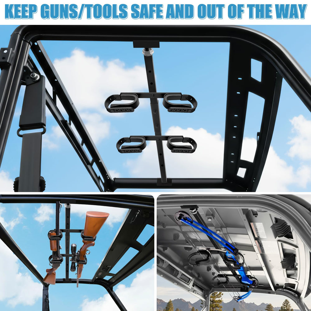 Drieaco lifestyle hunting vehicle overhead view showing safe gear transport