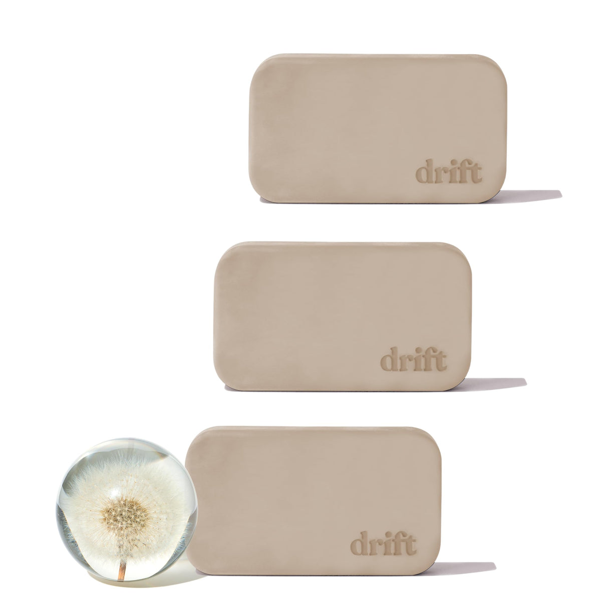 drift front packaging of teak refill pack showing scent benefits