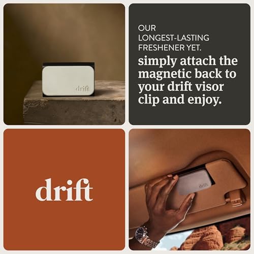 drift freshener next to credit card showing scale and compact convenience benefit
