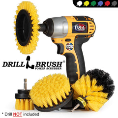 Drillbrush crevice wheel tackling shower track dirt for deep gap cleaning