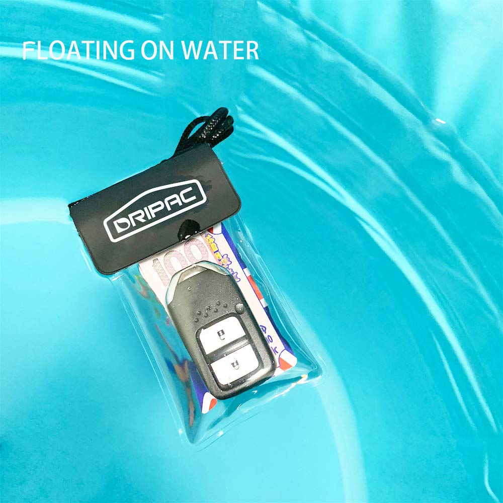 DRIPAC in beach setting protecting keys and valuables while active benefit