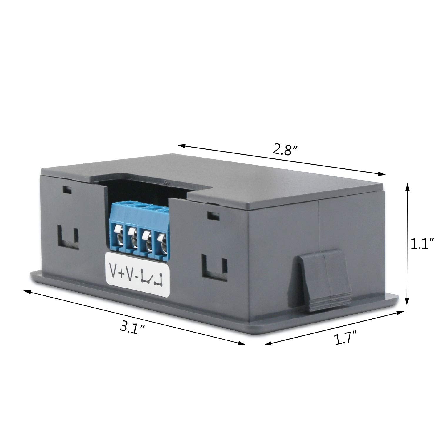 DROK relay installed in a control panel showing tidy integration and accessibility