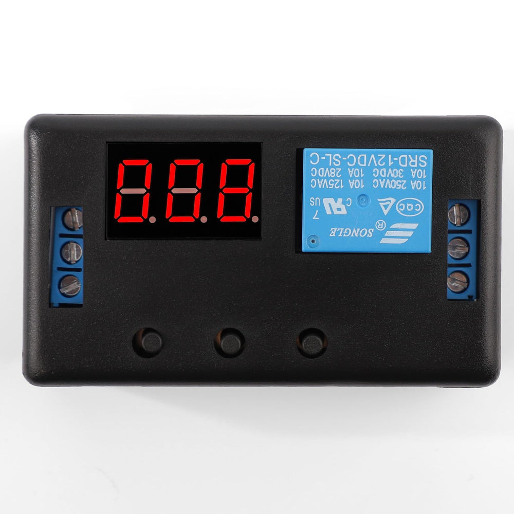 DROK next to a coin to show compact size and installation convenience