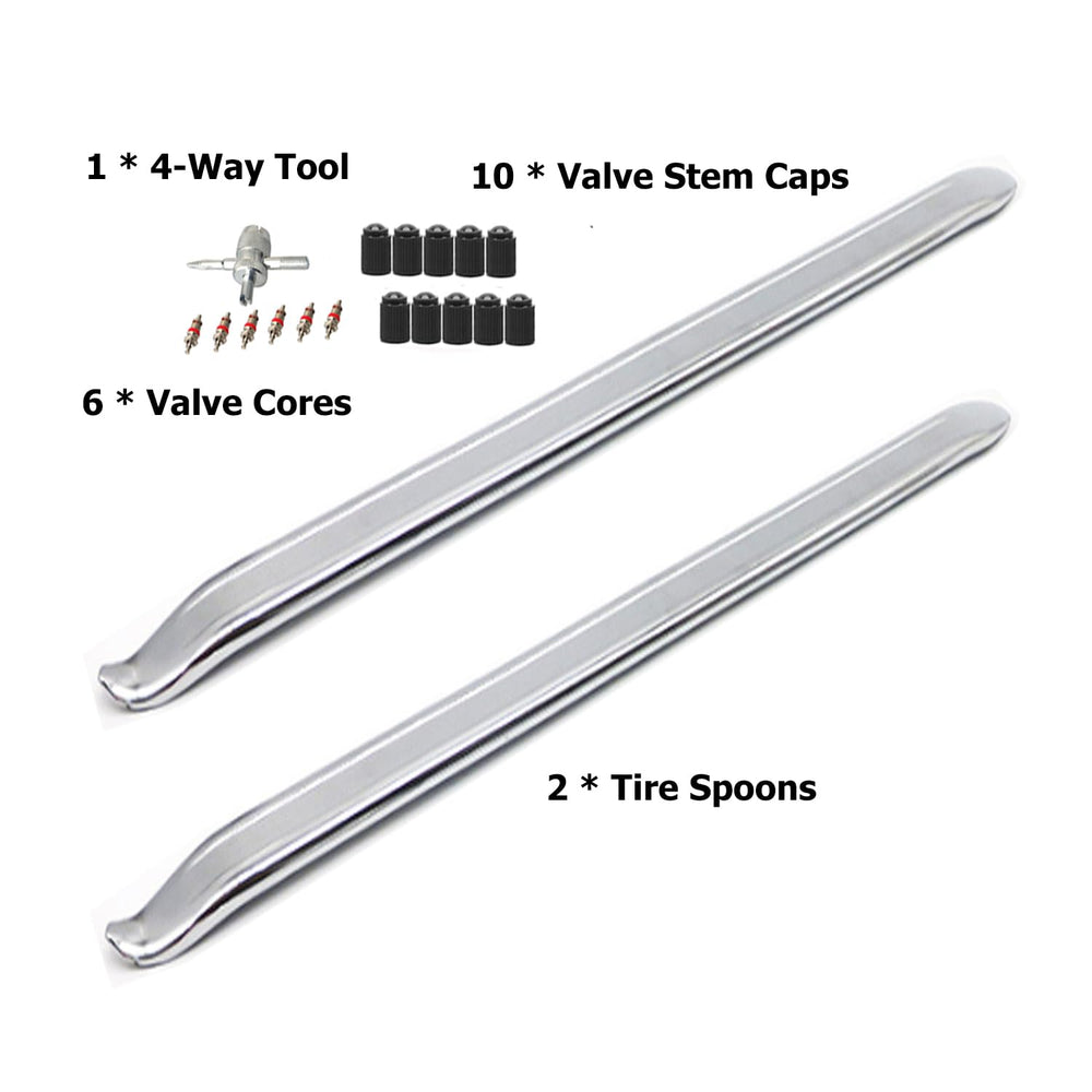 Dr.Roc valve tool and spare cores layout for quick valve replacements