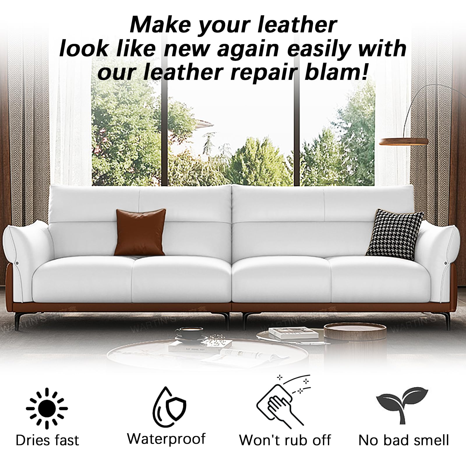 drtulz product in living room setting showing renewed sofa and aesthetic benefit
