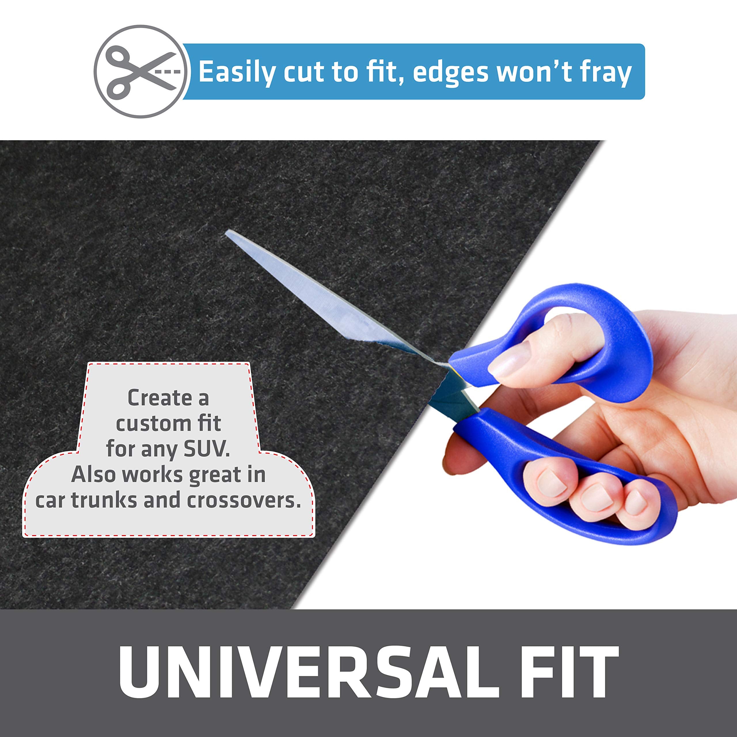 Drymate installed in SUV covering seats and cargo for spill protection