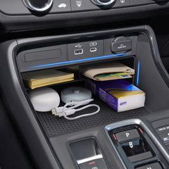 Drytuns anti-slip mats and cable hole view, prevents items sliding