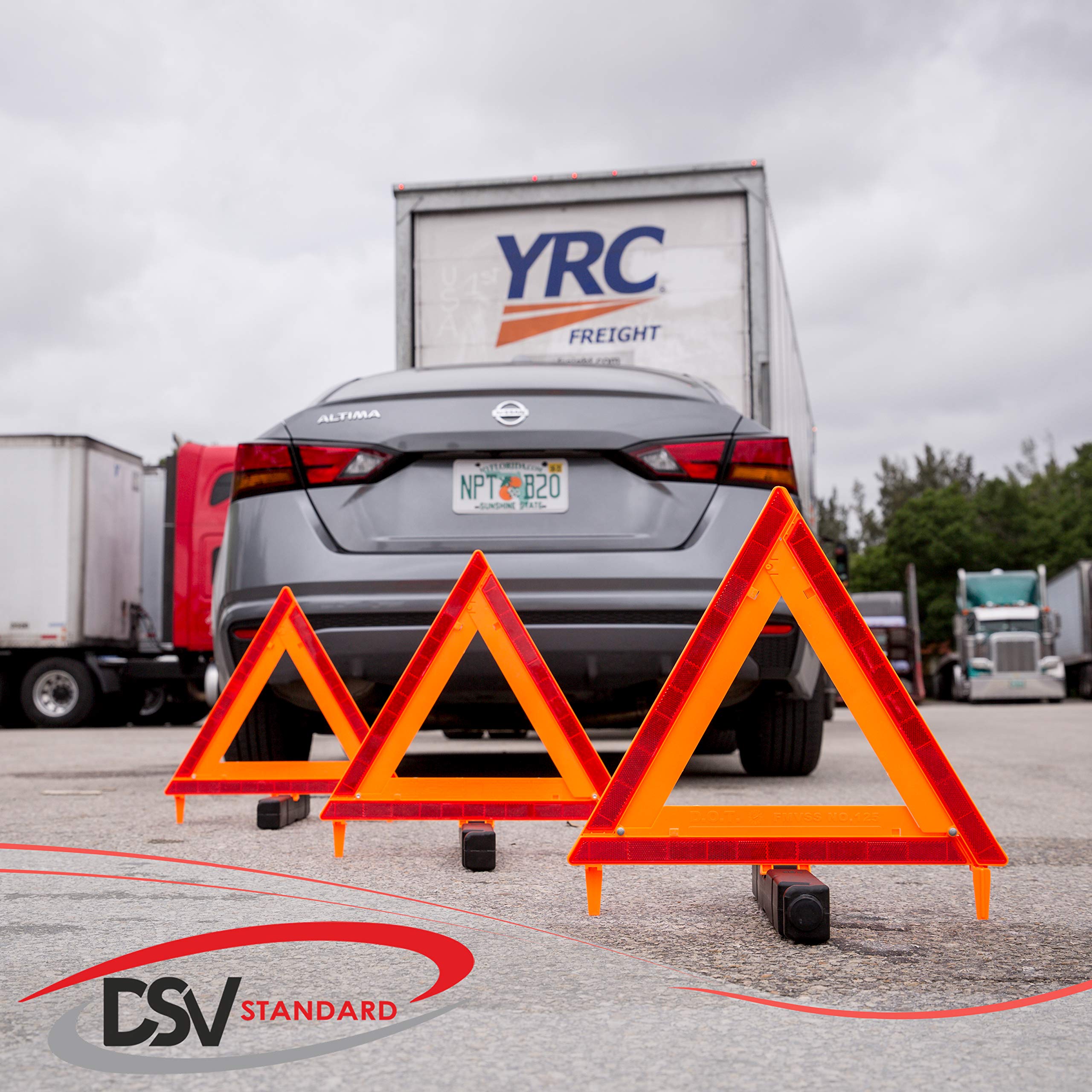 DSV Standard heavy base detail demonstrating non-skid stability to resist wind and passing vehicles