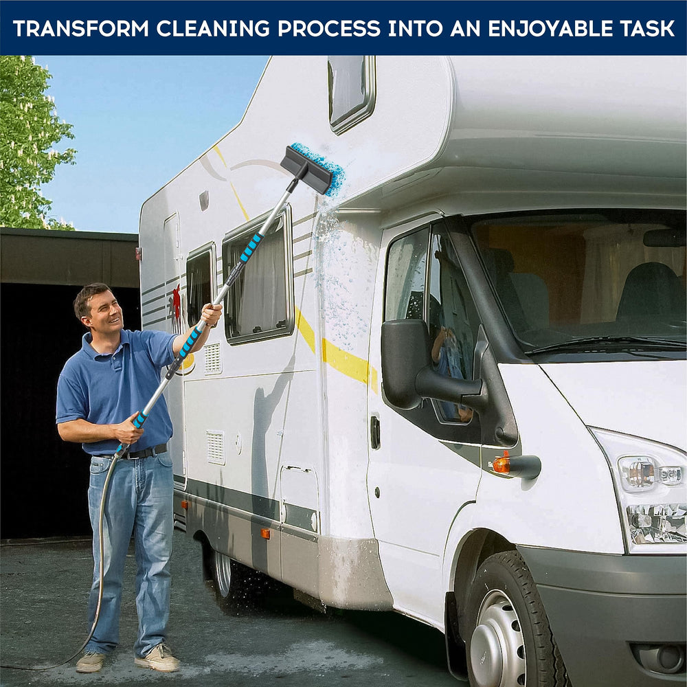 DSV Standard brush washing car in driveway scene for versatile outdoor cleaning