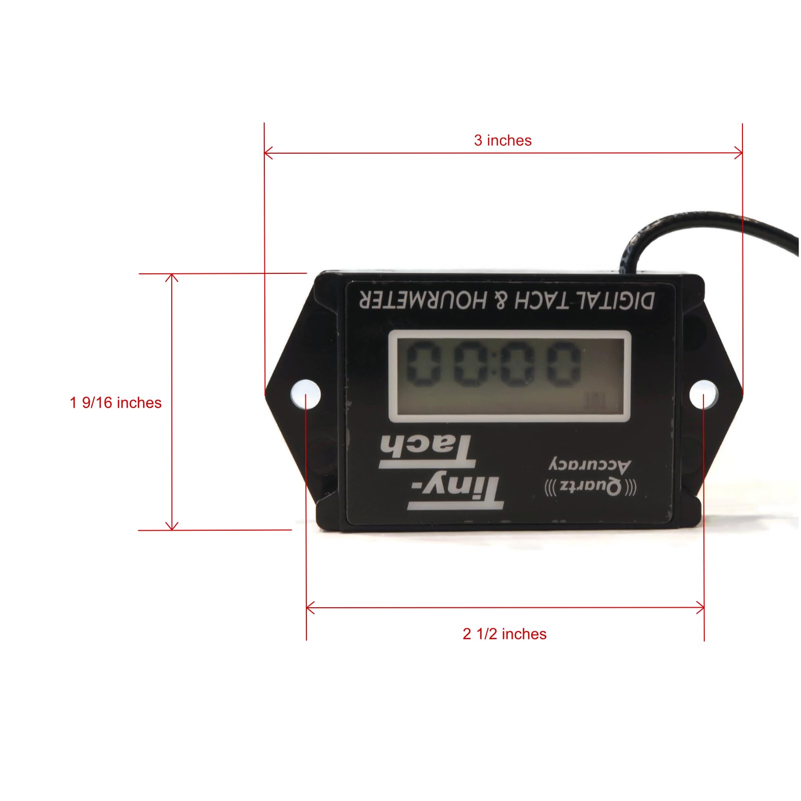 DTI Tiny Tach TT2B rear wiring terminals and connectors for straightforward installation