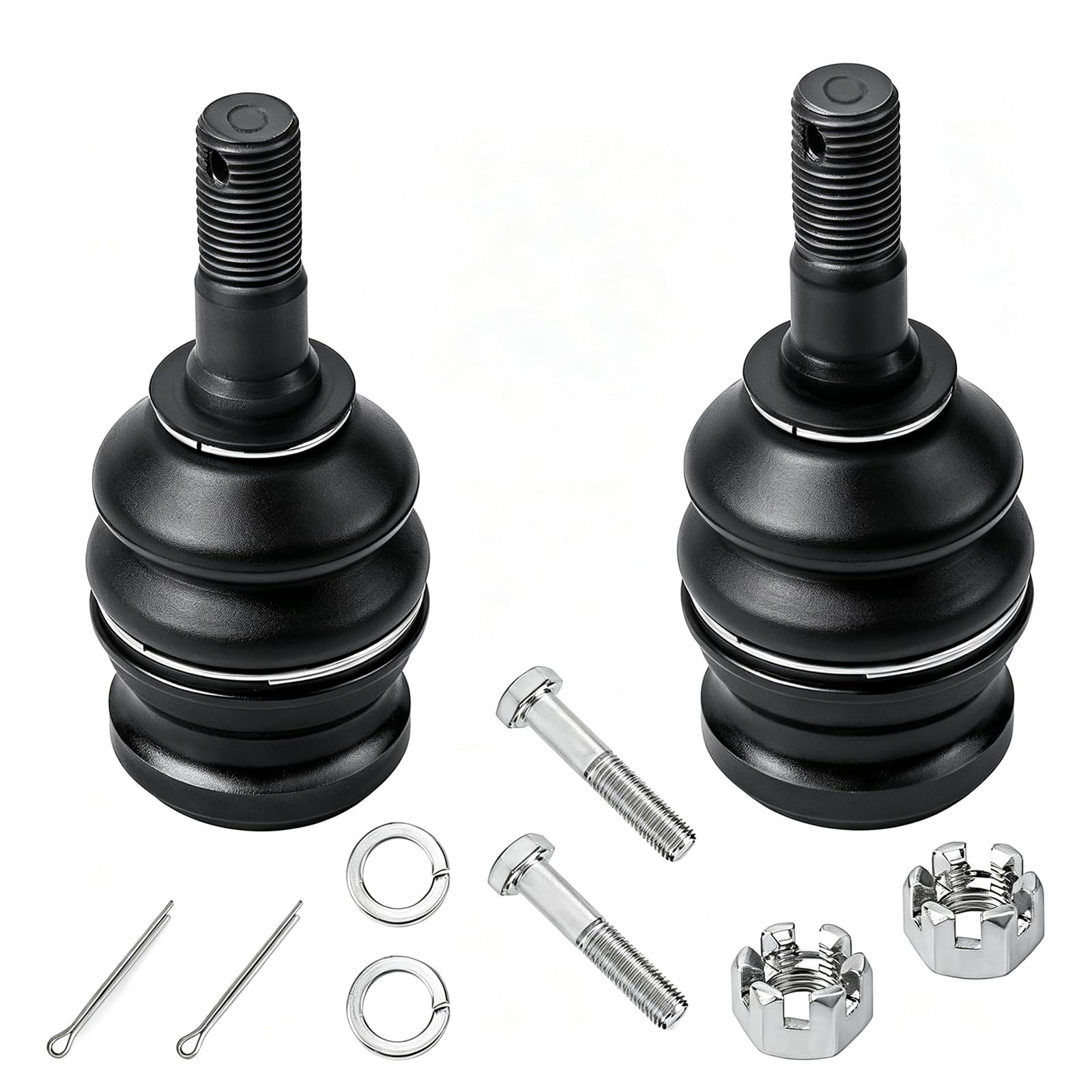 Dtomi front lower ball joint front view showing fit and durable finish benefit
