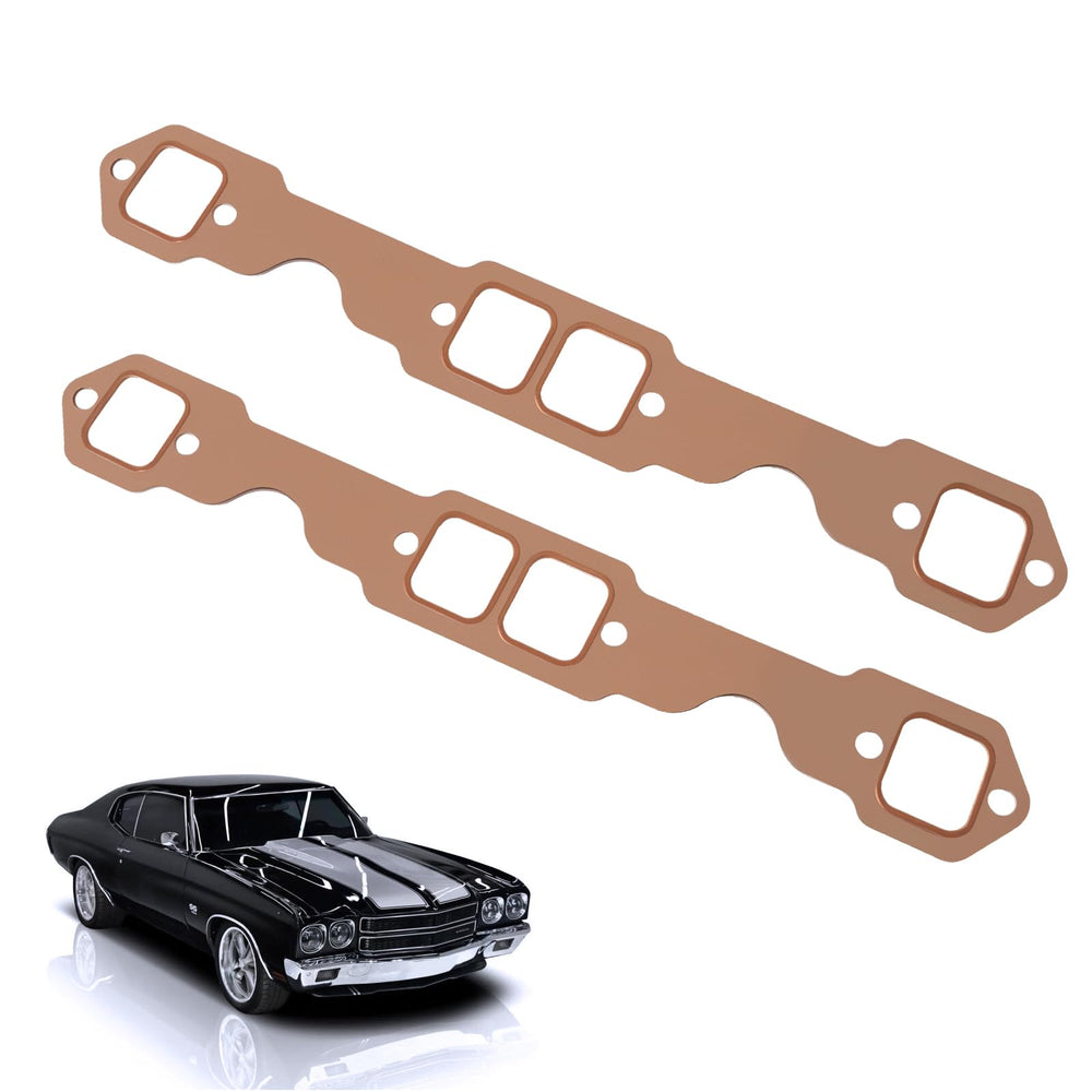 Dtomi front view of SBC header gasket showing fit and finish benefit