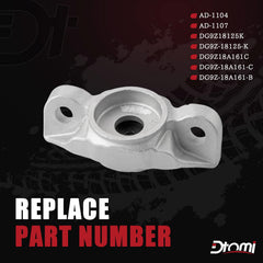 Dtomi back view of rear bracket highlighting attachment surfaces for secure fit