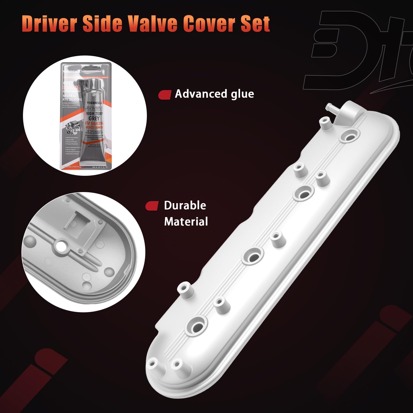 Dtomi valve cover packaged contents showing cover gasket and bolts ready to install