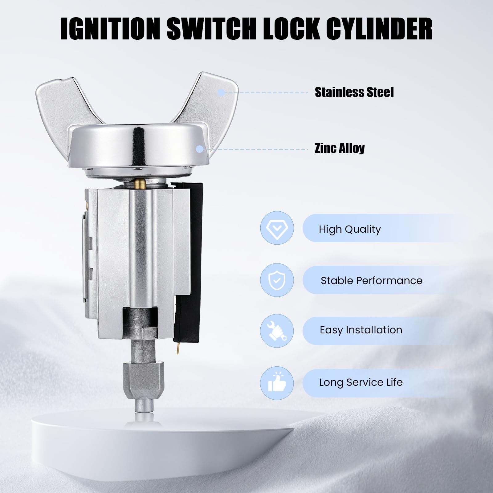 Dueilgo closeup of cylinder keyway showing clean machining and improved durability