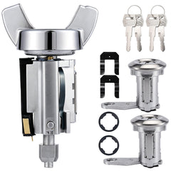 Dueilgo front packaging showing ignition cylinder and key, ready to replace old unit