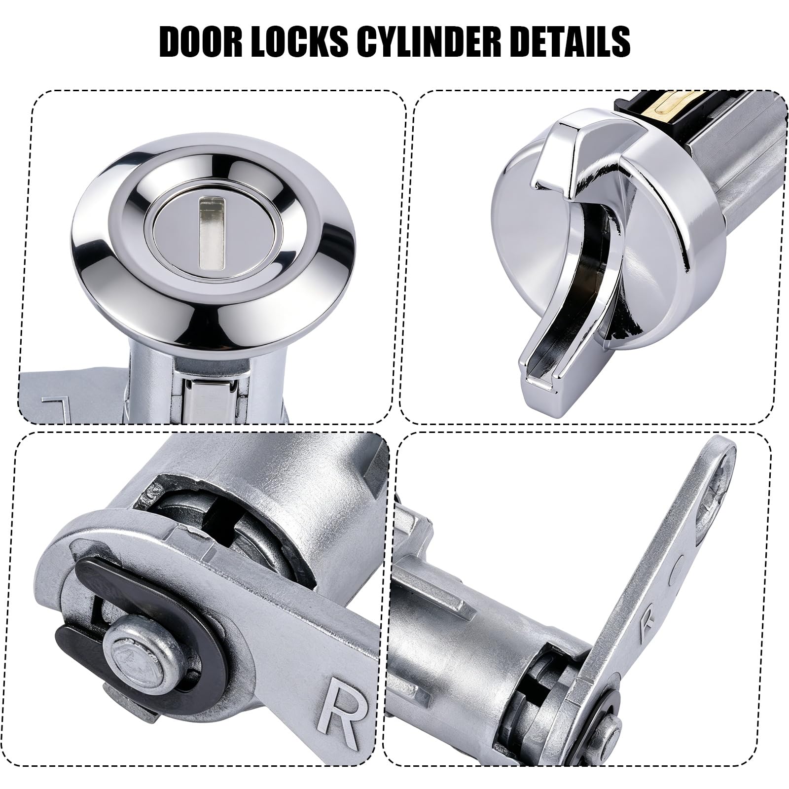 Dueilgo lock cylinder label and stamp highlighting compatibility and verified part number