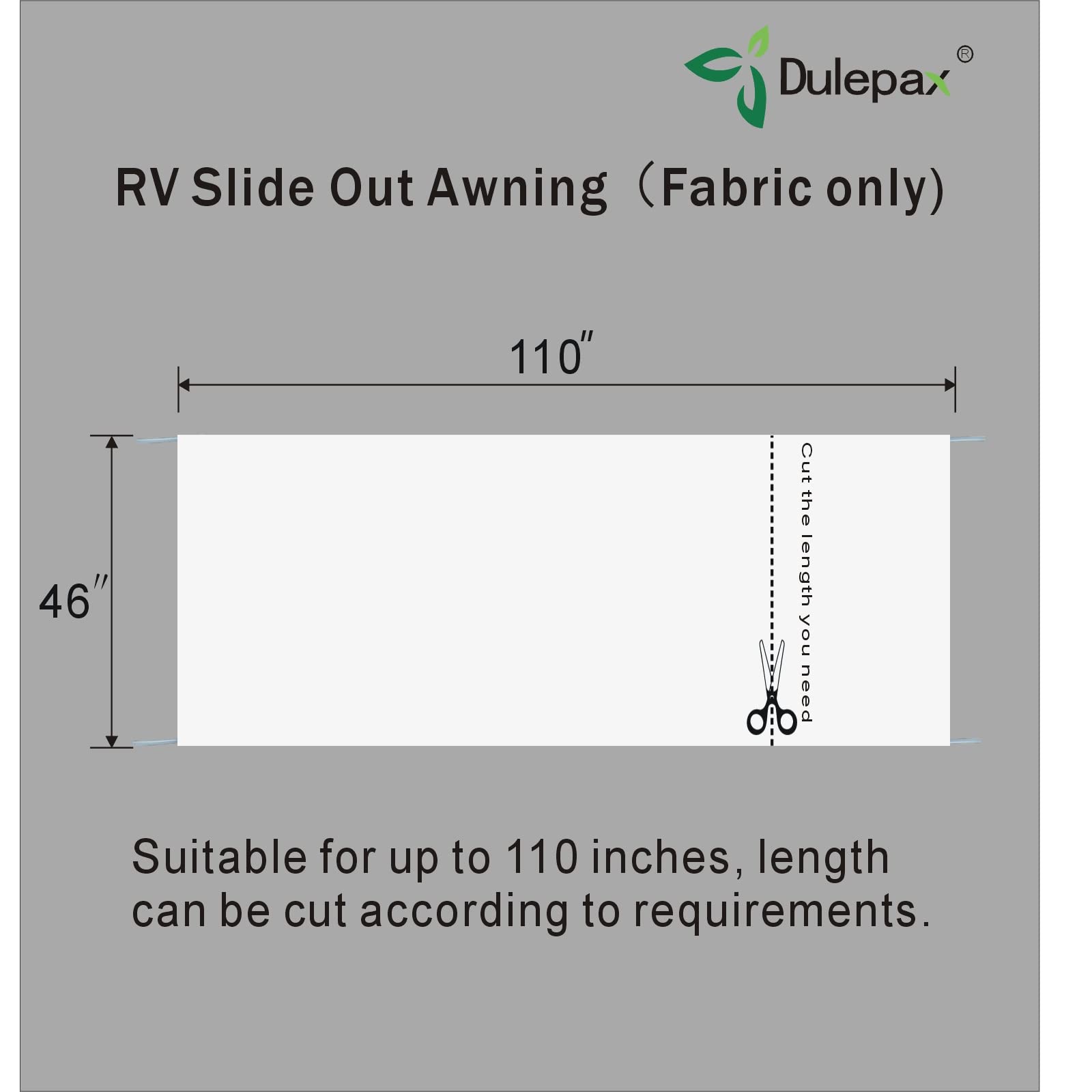Dulepax detail of sewn polycord channel ready to slide into rolltube for easy install