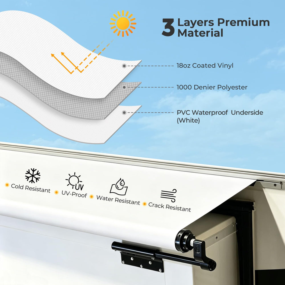 Dulepax fabric next to ladder showing 49 inch width and scale for accurate fitting