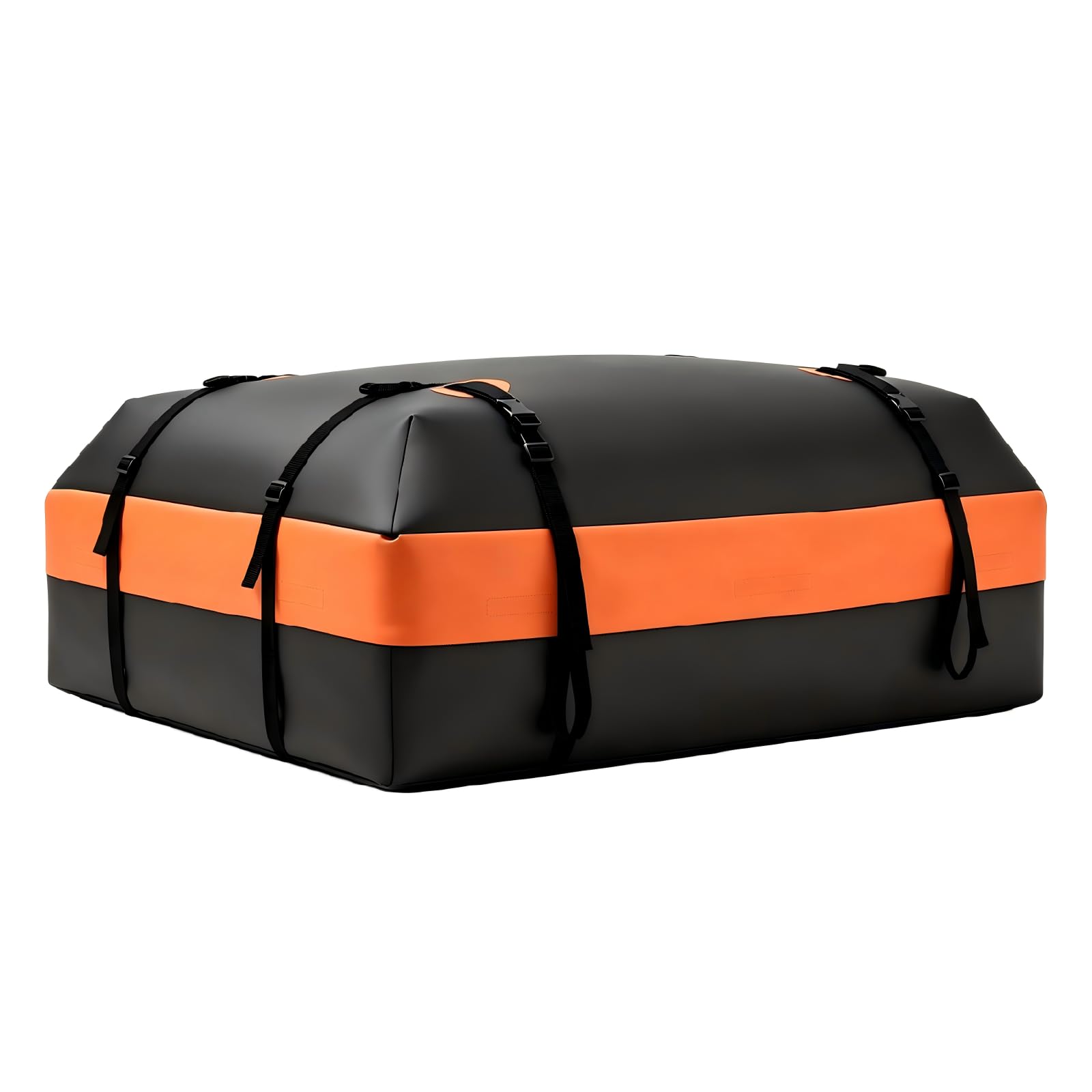 DUMOS front view of rooftop carrier showing sealed seams and full coverage protecting luggage