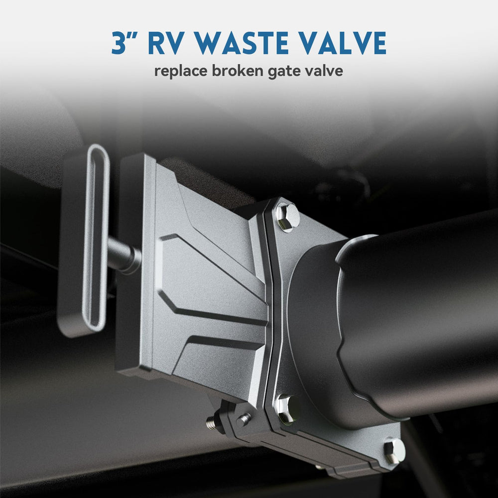 DUMPMAN close-up of rotatable flow handle for smoother operation