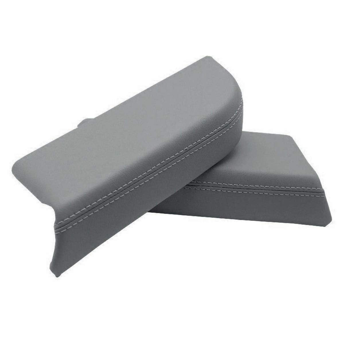 Dunhil front door armrest cover front view showing gray microfiber finish and restored appearance