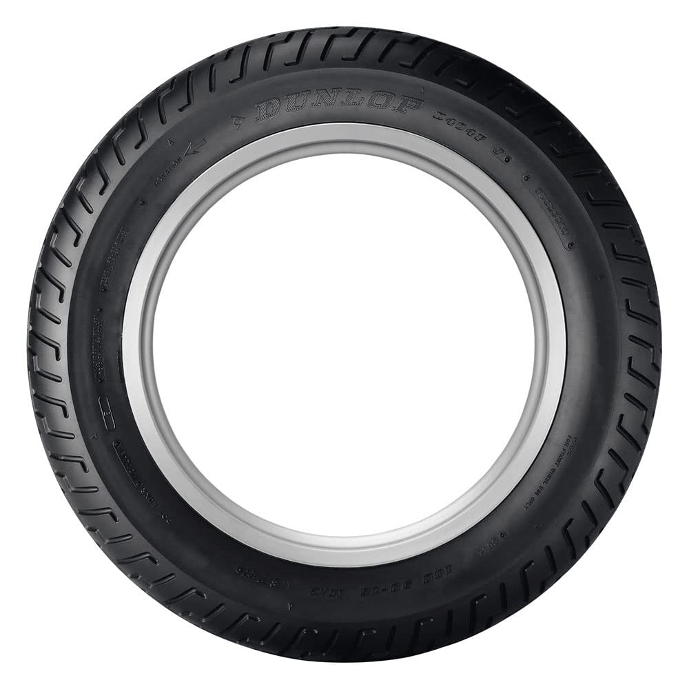 DUNLOP D404 sidewall label detail showing size and load info for correct fit