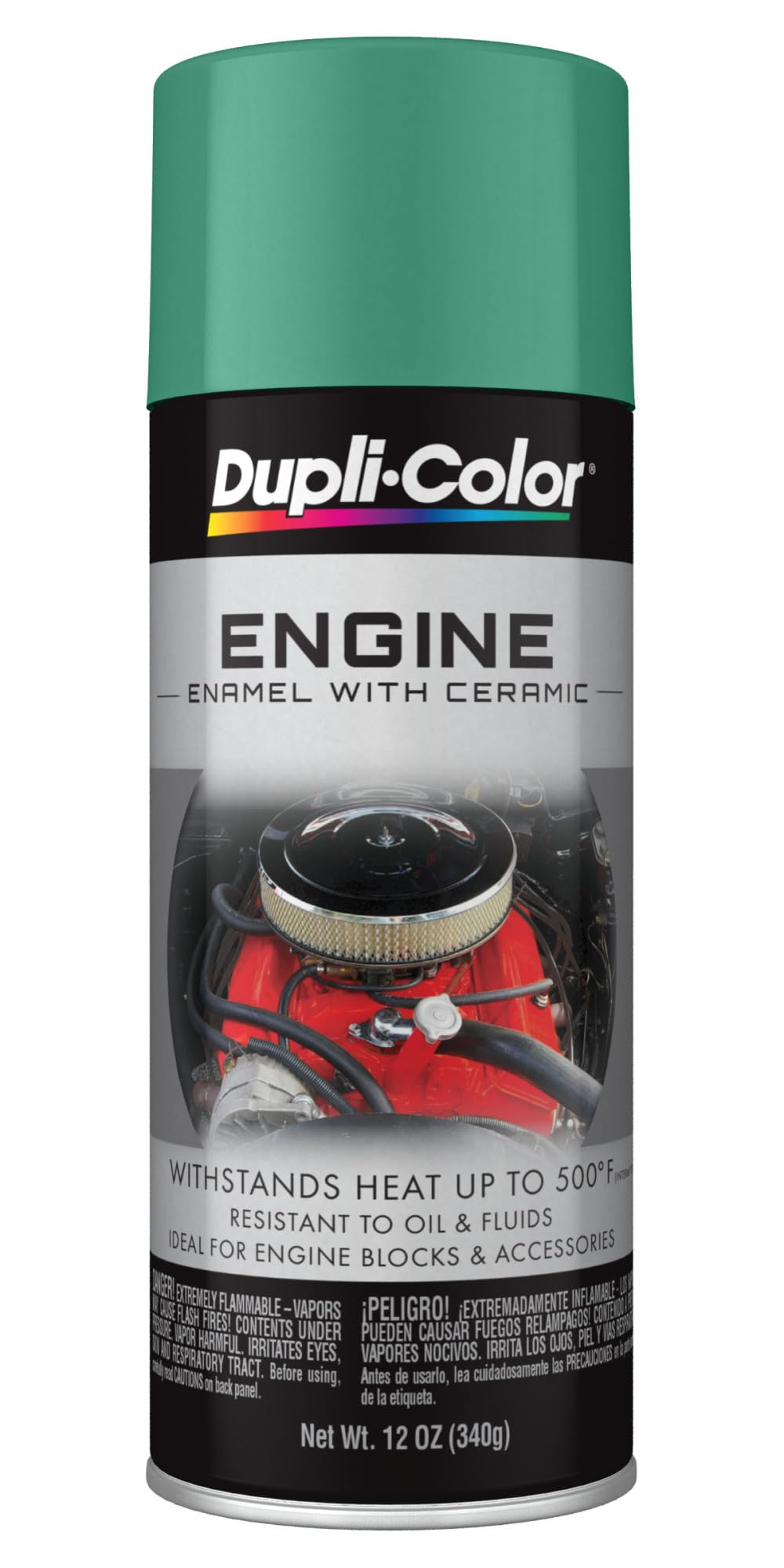 Dupli-Color front can showing Alpine Green color and branding for easy identification and use