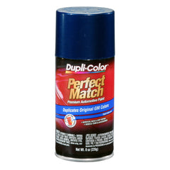 Dupli-Color front view of 8 oz can showing Indigo Blue Metallic and brand benefits
